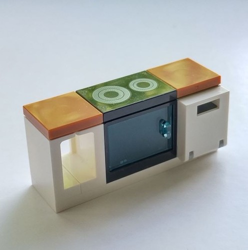 Lego tan white kitchen - -, &