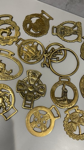 Vintage english horse brass - vintage,