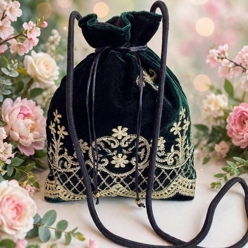 Potli bag boho - potli, velvet