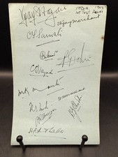 1948 cricket hand signed x12 - signed,