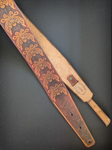 Handmade leather guitar strap - handmade,