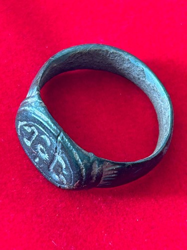 Antique medieval bronze signet - medieval,