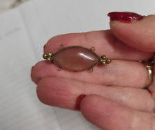 Victorian Pinchbeck Pink Stone Brooch