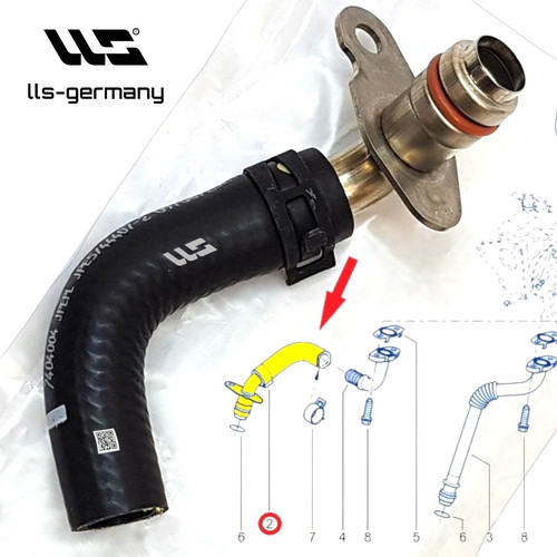 Oil line for turbocharger - line,