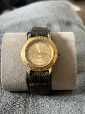 Vintage Yess Gold Tone Quartz Watch Orginal Strap Brand New Battery Fitted