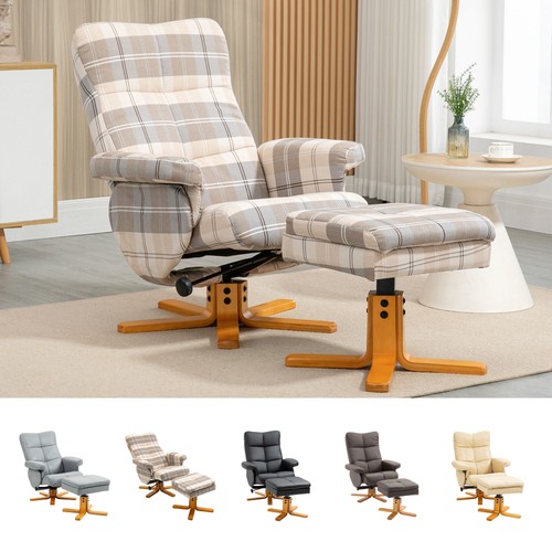 Linen feel fabric recliner - linen-feel,