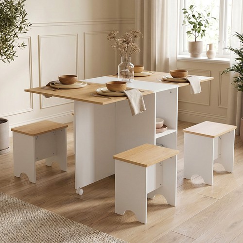 Dining table and chairs - and,