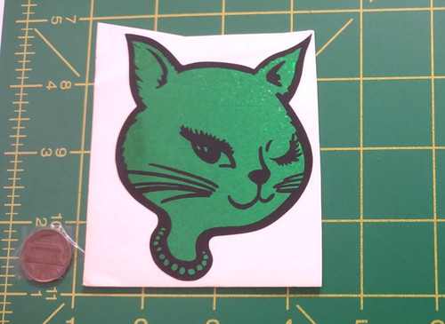 Green cat vending machine - green,