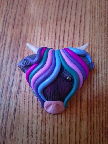 Highland cow handmade - handmade, polymer