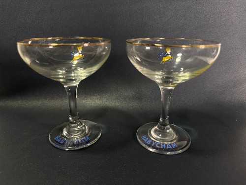 Babycham glass champagne coupe - glass,