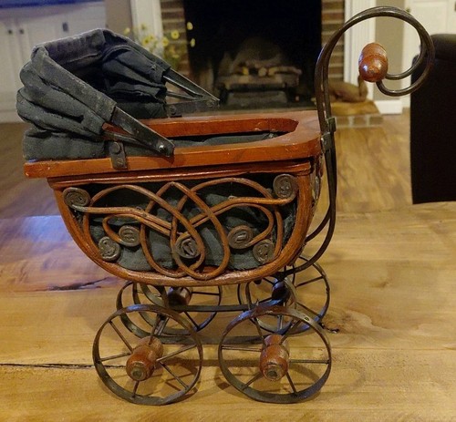 Vintage mini doll carriage - vintage,