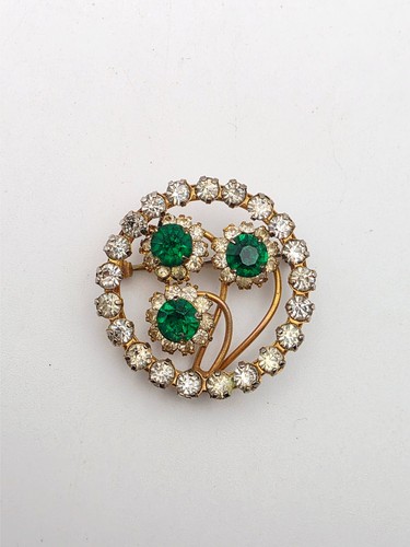 Edwardian gold tone emerald - edwardian,