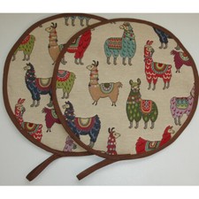Llama Aga Hob Lid Covers Pair