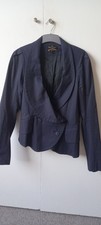 Vivienne Westwood Navy blue Suit Jacket Blazer Size 44 / 12UK Padded Shoulders