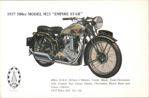 1937 bsa 500cc model - 500cc, m23