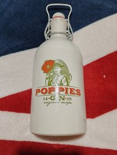 Empty Poppies Gin Bottle with