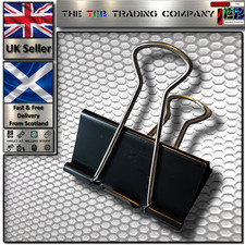 Large 51mm Binder Clips, Black