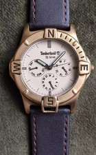 Timberland Brass/Gold Tone Mens/Wonens Watch. Day/Date. New Battery +Strap