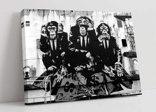 Banksy wise monkeys - 3,