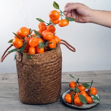 9pcs Artificial Fruit Fake Oranges Theater Prop Staging Home Decor Faux Orange