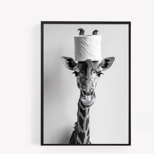 Funny bathroom giraffe - , toilet