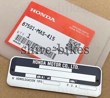 NEW Genuine Honda Frame Plate