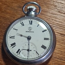 Vintage metal services pocket - services,