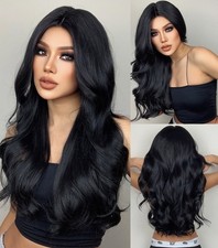 Black Long Wavy Dress Up Wigs