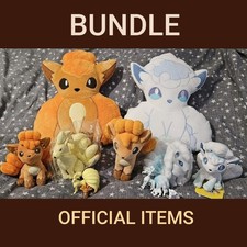 LOT Ninetales Vulpix Official Rare Plush Figures Pokemon Collection Alolan 