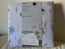 Lilac/Pink Pressed Petal 100%Cotton Bedding Set King Size Next