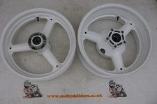 Suzuki GSXR 600 SRAD Pair Freshly Powdercoated White Wheels With New Bearings