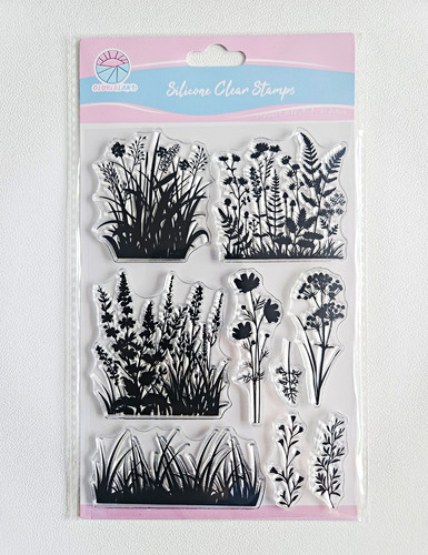 Clear silicone stamp set - silicone,