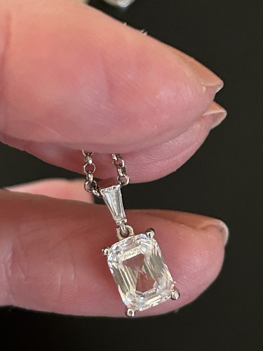 Qvc diamonique necklace - qvc, silver