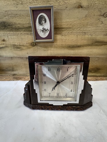 Antique art deco mantle clock - deco,