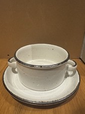 Midwinter Pottery Stonehenge Creation Soup & Saucer