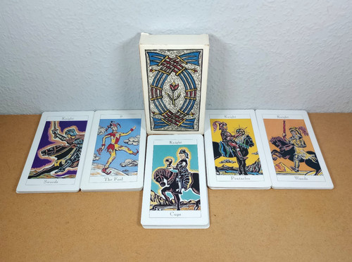 Vintage tarot card deck - vintage,