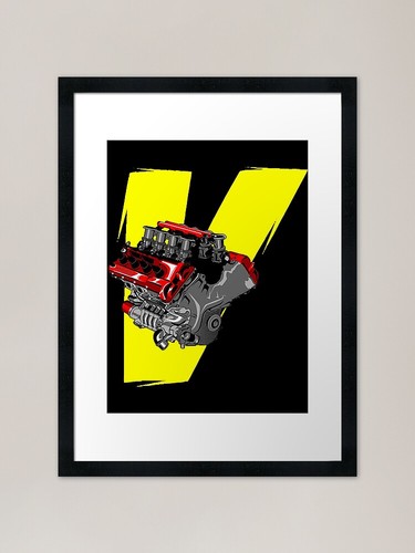Ferrari f430 engine framed - engine,