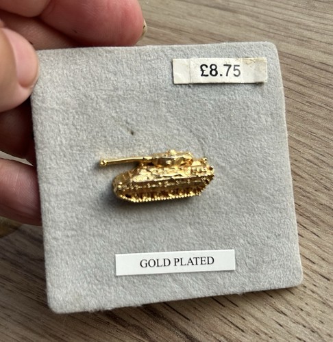 Gold plated military tank - military,