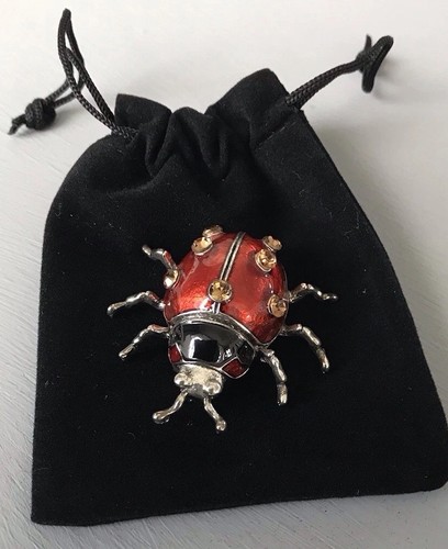 Vintage red beetle jewelled - vintage,