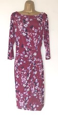 Plum Bodycon Floral Dress Sz