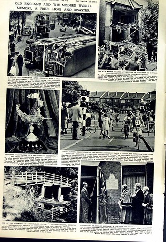 Old vintage print 1951 - old, people