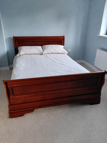Cherrywood sleighbed king - cherrywood, size