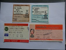 4 Liverpool Ticket Stubs -