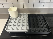 Joseph Joseph Connect Adjustable 3-Piece Dishrack Drainer Grey