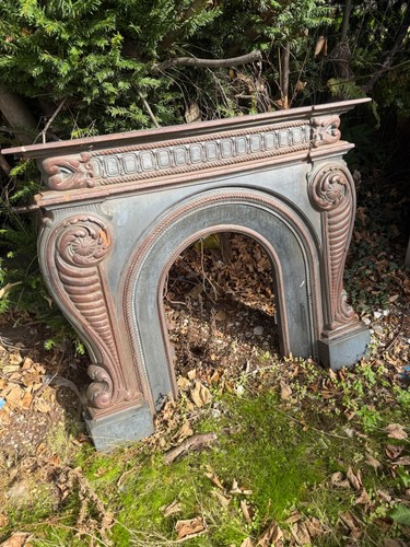 Heavy cast iron fire - , surround