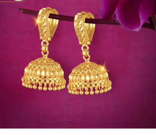 New gold plated earring - plated, indian