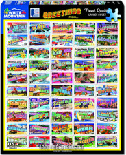 White Mountain Greetings From (US Stamps) 1000 Piece Jigsaw Puzzle 760mm x 610mm