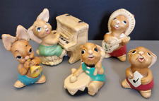 6 Pendelfin Rabbits Music Theme 'Phumf' 'Bongo' 'Rocky' 'Rolly' 'Thumper+ Piano'