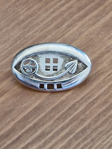 Vintage sterling silver oval - silver,