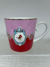pip Studio Porcelain Mug With Embossed Robin Motifs